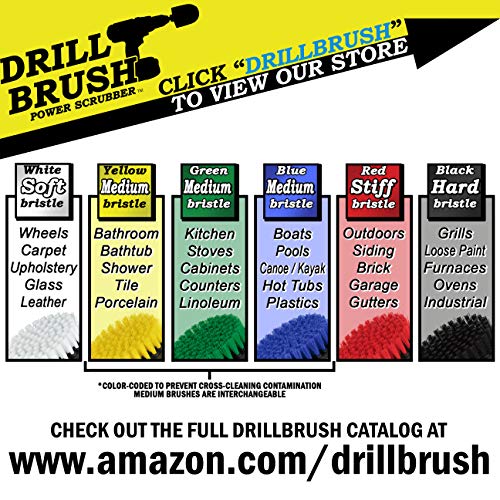 2 Piece Green Medium Stiffness Drill Rotary Cleaning Drillbrushes - color: Green