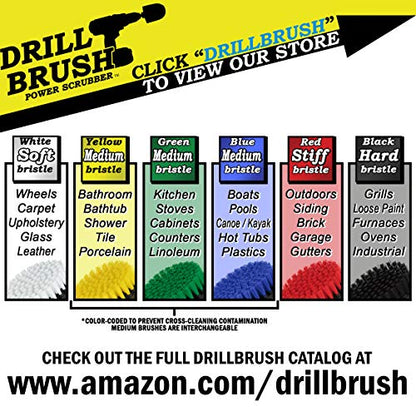 3 Pack Drill Brush Power Scrubber Cleaning Brush - Car Detailing Kit - color: White