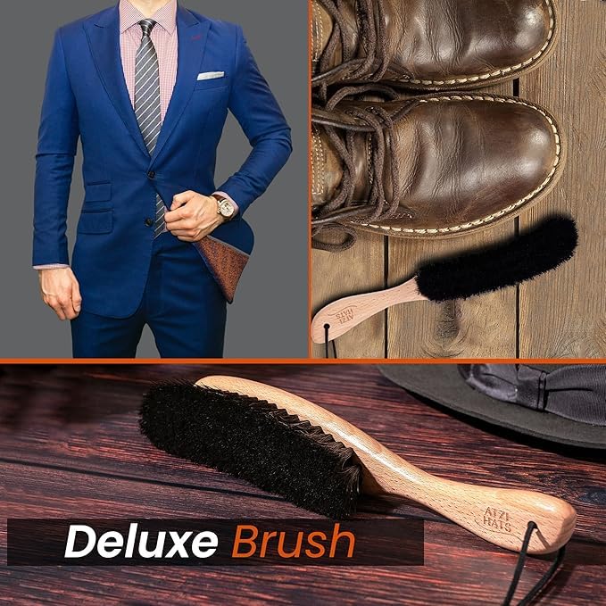 Hat Brush Clothes Brush for Suits Lint Brush Felt Cowboy Hat Cleaner Suit Brush Laundress Lint Roller Wool Cashmere Velvet Furniture Pet Hair Cleaning Kit 100% Horsehair Bristle - 20 Pack - size: 20 Pack