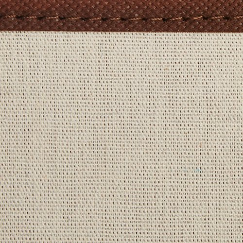 Amazon Basics Rectangular Foldable Laundry Basket Hamper, Beige/Brown