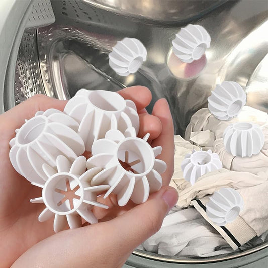 2pcs Silicone Laundry Balls Reusable Anti-Winding Clothes Floating Lint Cleaning Ball Home Washing Machine Accessory (White) - color: White-b