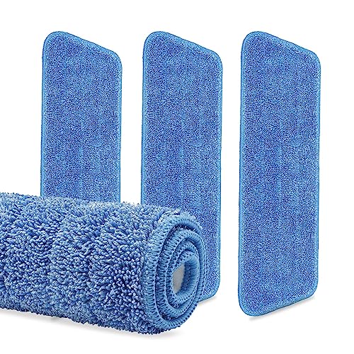 3-Pack Cinch Mop Replacement Heads, Microfiber Mops for Floor Cleaning - Wall Mop with Reusable Washable Pads, Compatible with Cinch Mop - Microfiber Wholesale - size: 3 Pack Refill