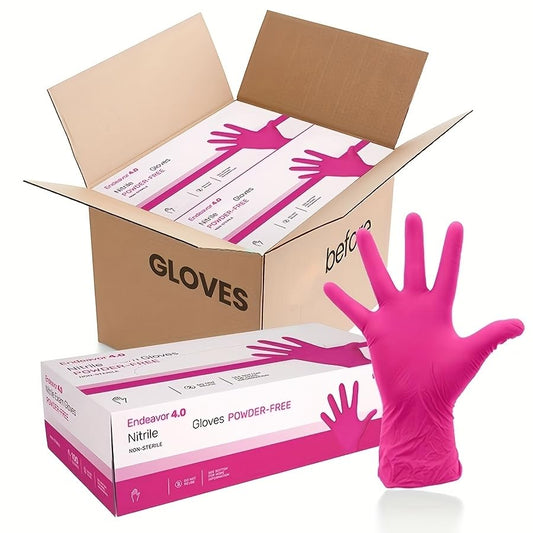 1 Pair of Thick Waterproof Kitchen Gloves, Non-Slip Grip for Dishwashing, Cleaning and Household Accessories, Cleaning Gloves - color: Dark Pink, size: Large