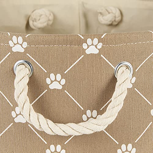 Bone Dry Pet Storage Paw and Bone, Trellis Collection, Medium Rectangle, 16x10x12, Taupe - color: Taupe, size: Medium Rectangle, 16x10x12"