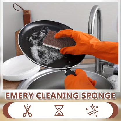 10-Pack Diamond Scouring Sponges - Heavy Duty Scrub Pads for Pots, Pans, Dishes, Rust & Tough Stains | Dual-Sided Abrasive Surface & Ergonomic Grip | Kitchen & Household Cleaning
