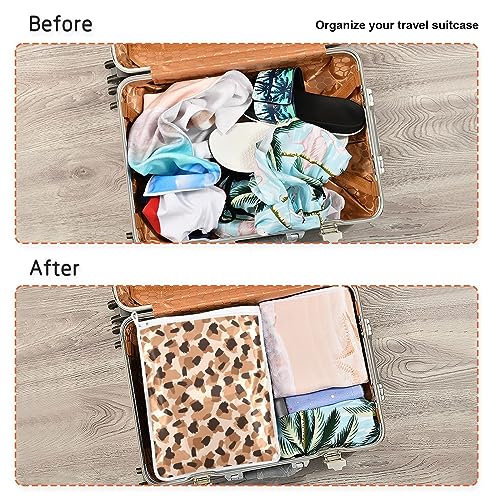 Mesh Laundry Bags Lingerie Bags for Washing Delicates 2 PCS Wash Bag with Zipper Small and Medium Washable Animal Prints - color: Animal Prints