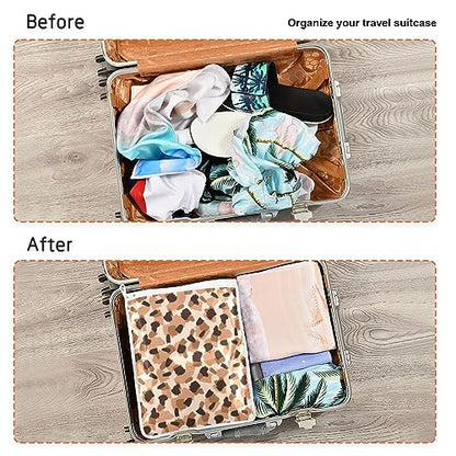 Mesh Laundry Bags Lingerie Bags for Washing Delicates 2 PCS Wash Bag with Zipper Small and Medium Washable Animal Prints - color: Animal Prints