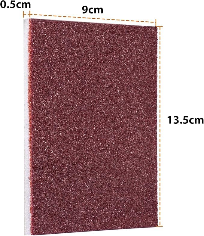 3pcs Nano Carborundum Sponge, Emery Sponge Brush Clean Eraser Scrub - color: Brown, size: Basic Style 0.5cm thick-3Pcs