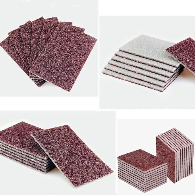 3pcs Nano Carborundum Sponge, Emery Sponge Brush Clean Eraser Scrub - color: Brown, size: Basic Style 0.5cm thick-3Pcs