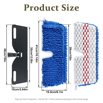 Microfiber Flat Mops for Floor Cleaning,Flat Mop with 3 Reusable Pads and Extendable 58" Long Handle for O Cedar Dual-Action Microfiber Flip Mop ,Washable Hardwood Floors Mopping to Dry and Wet Clean - size: Medium