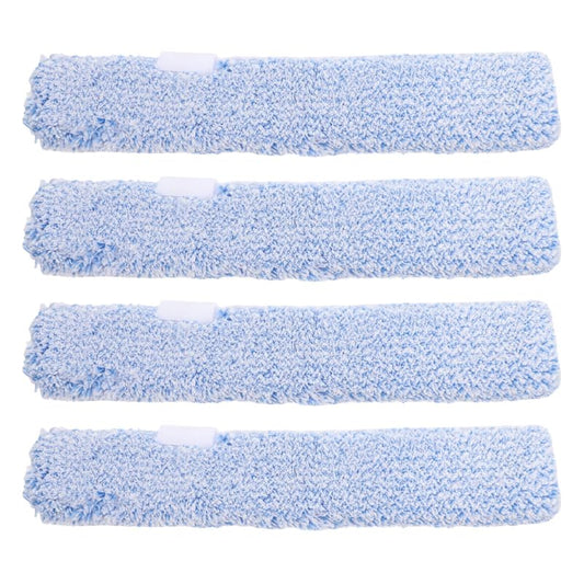 Operitacx 4 Pack Replacement Window Scrubber Pads Reusable Microfiber Squeegee Sleeves for Window Cleaning Bathroom Mirrors Tabletops Glass Surfaces 14.17 X 2.75 X 1.57 in