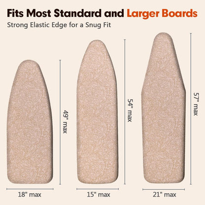 Ironing Board Cover and Pad, Extra Large 21x57, Extra Thick - color: Dusty Rose, size: 21" x 57"