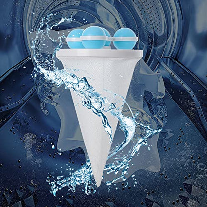 2023 New Floating Hair Filtering Mesh Removal Washing Machine Wool Device, Washing Machine Hair Filter Cleaning Mesh Bag, Reusable Washer Hair Catcher
