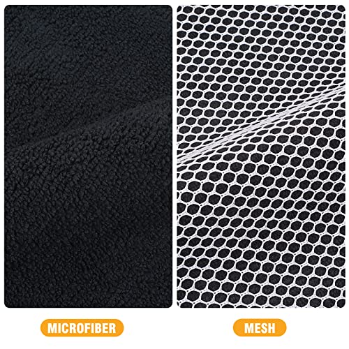 KinHwa Dish Cloths for Washing Dishes with Scrub Side, Microfiber Dish Rags - color: Black, size: 12inchx12inch