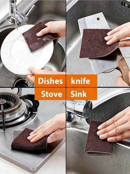 3pcs Nano Carborundum Sponge, Emery Sponge Brush Clean Eraser Scrub - color: Brown, size: Basic Style 0.5cm thick-3Pcs