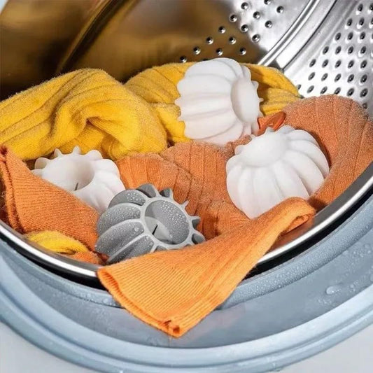 1pcs Silicone Laundry Balls Reusable Anti-Winding Clothes Floating Lint Cleaning Ball Home Washing Machine Accessory (White) - color: White-d