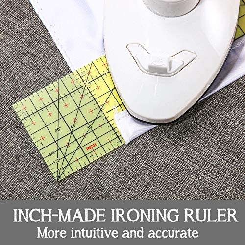 Weewooday 2 Pcs Hot Iron Ruler Hot Ironing Measuring Ruler for Sewing Hemmer Accessories Pressing Tool Heat Resistant Accessories DIY Tool Quilting Handmade for Electric Clothing Making 10 Inch
