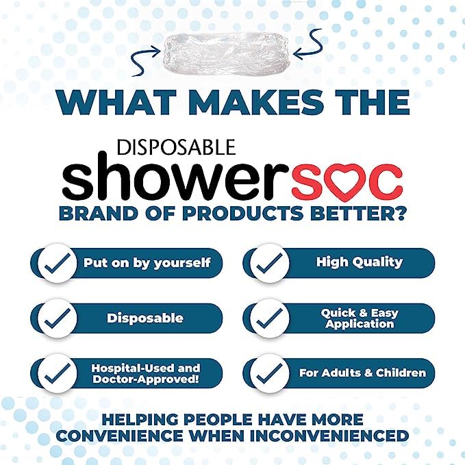 Small PICC Line Shower Cover Waterproof Dressing Sleeve 7 Pk