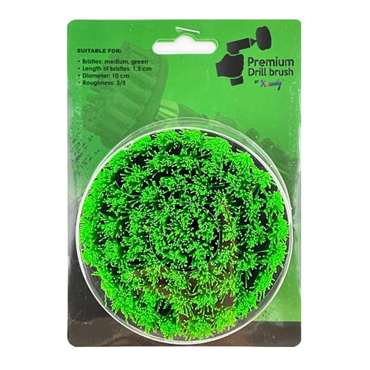 Premium Drill Brush Professional – Medium-Stiff 4 in Green | Scratch-Free Kitchen Cleaning Brush for Ovens, Hobs, Worktops, Floor Tiles, Linoleum, Cupboard Doors and Greasy Cookware - color: Green, size: 4in