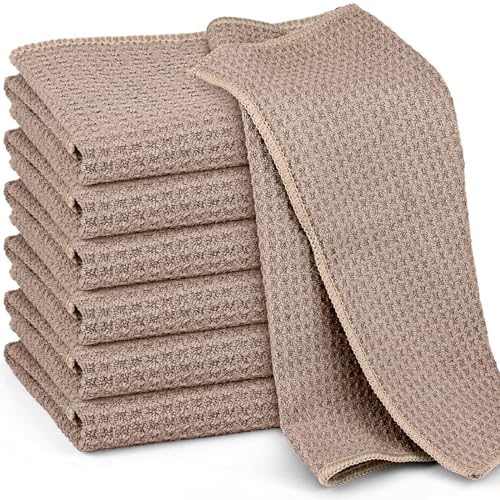 Ekedalen Microfiber Cleaning Cloth Lint Free Glass Polish, Khaki - color: Khaki
