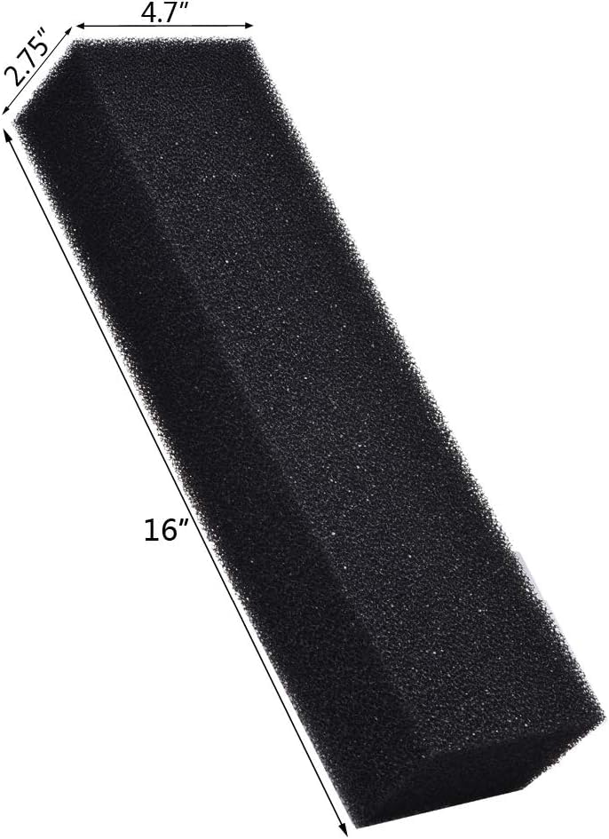 ALEGI Filter Foam Sponges, Bio Sponge Filter Media Pad, 16" x 4.7" x 2.75" - size: 16" x 4.7" x 2.75" (2pcs)