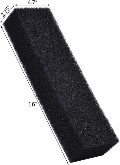 ALEGI Filter Foam Sponges, Bio Sponge Filter Media Pad, 16" x 4.7" x 2.75" - size: 16" x 4.7" x 2.75" (2pcs)