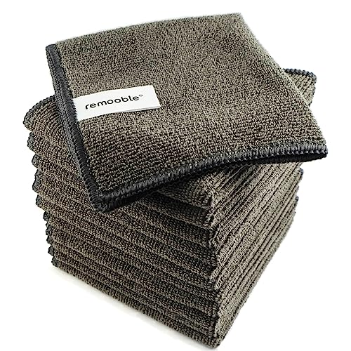 Remooble Microfiber Cleaning Cloth, Streak Free Whiteboard Cleaning Rags, Dry Erase Microfiber Towels, Pack of 12, Size 10 x 10 inch (25 x 25cm)