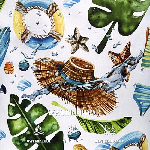 Funny Hawaii Print Laundry Basket Oxford Cloth Foldable Hamper 18.9x16.5 In - color: Fun Hawaiian Beach Elements