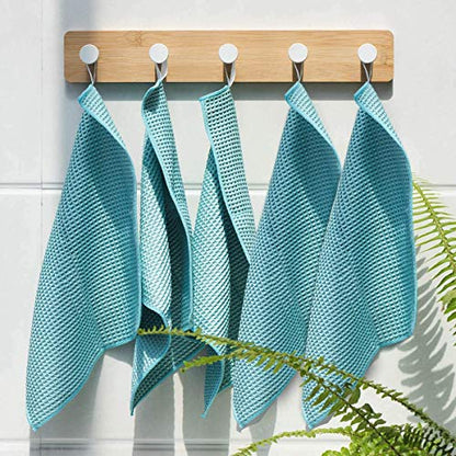 8 Pack Waffle Weave Microfiber Towels,Premium 3D Mesh Waffle Weave Quick Drying Towel for Car Detailing,All-Purpose Streakless Microfiber Cleaning Cloth Kitchen Dish Rags,12 x 12 Inches,Blue - color: Blue