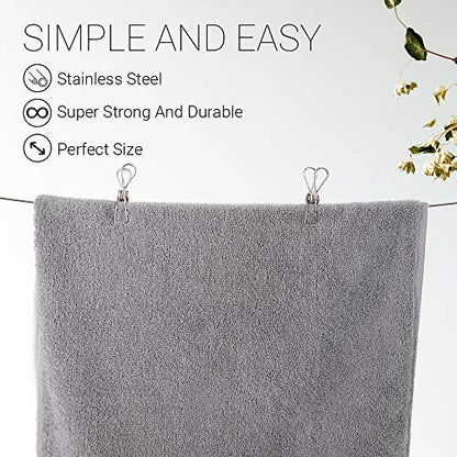 40 Pack Stainless Steel Clothes Pins, Multi-Purpose Metal Wire Utility Clips
