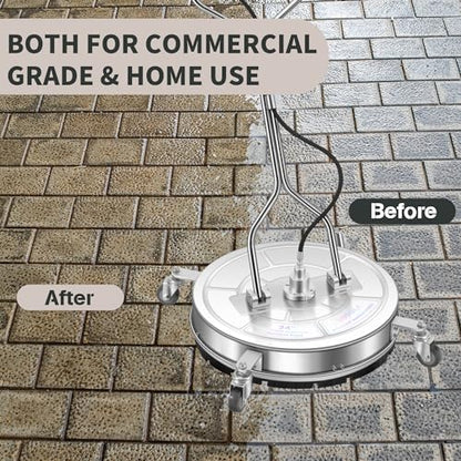 LidoDola 24'' Pressure Washer Surface Cleaner, Power Washer Accessory - size: 24 Inch Silver