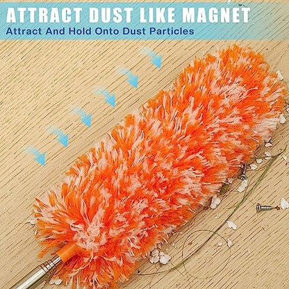 Tanlade 24 Pcs Microfiber Feather Dusters for Cleaning, Bright Color - color: Bright Color