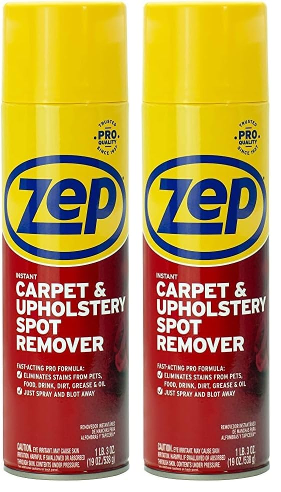 Zep ZUSPOT19 Instant Spot and Stain Remover, 19 oz (Pack of 2) - size: 19 Fl Oz (Pack of 2)