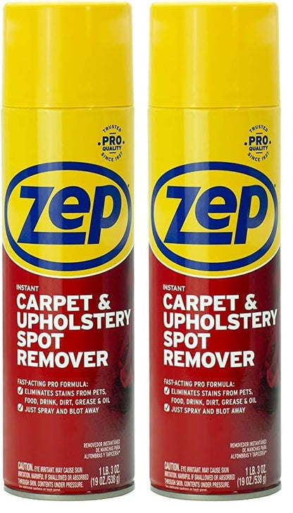 Zep ZUSPOT19 Instant Spot and Stain Remover, 19 oz (Pack of 2) - size: 19 Fl Oz (Pack of 2)