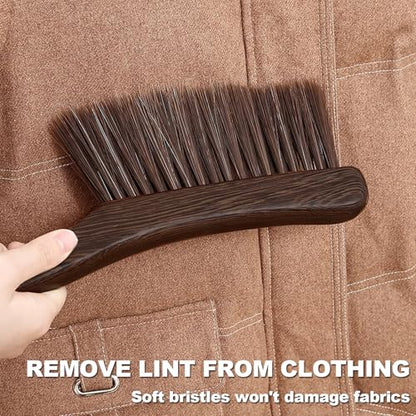 Hand Broom Soft Bristles Duster with Solid Wood Handle Quick Dusting Brush for Sofa Bed Furniture Musical Instruments (Chicken Wing Wood) - color: Chicken Wing Wood