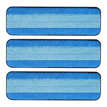 3 Pack Microfiber Cleaning Pads for Bona Mop, Safe for Hardwood and Hard-Surface Floors, Reusable Microfiber Mop Pads for 18 Inch Mop, No Residue, Super-Absorbent, Over 500 Machine Washes, Mr. Scrub - size: 3 Pack