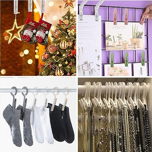 24pcs Laundry Hooks with Clips Super Strong Plastic Clothes Hangers Pins - color: Multicolor 24pcs