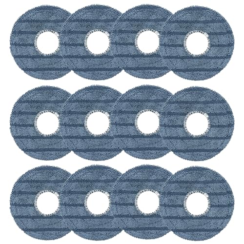 12-Pack C20 Omni Accessories Mop Pads - Washable & Reusable Microfiber Cloths Compatible with eufy C20 Omni Robot Vacuum Cleaner - color: 12pcs