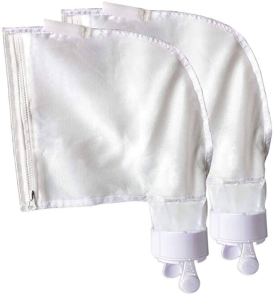 Pool Spa Part Nylon Mesh Pool Cleaner All Purpose Bag - size: 2 pack zipper bag