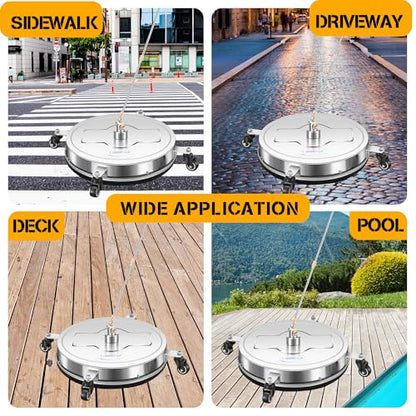 LidoDola 20'' Pressure Washer Surface Cleaner, Power Washer Accessory - size: 20 INCH SILVER