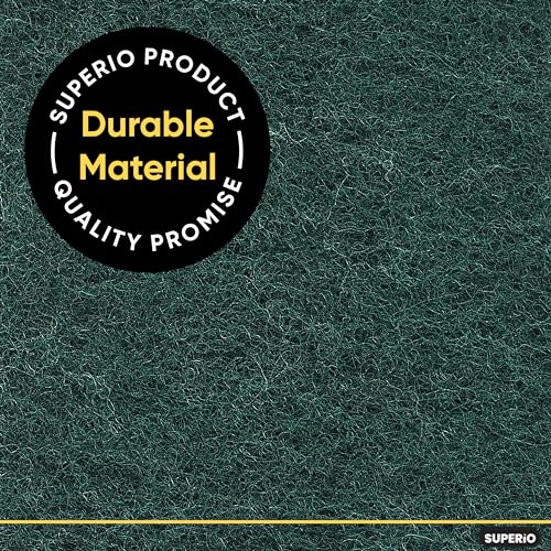 Scouring Pad Non-Scratching Scrubber Non-Scratch Cleaning Scrub Pads Heavy Duty Scouring Pad Reusable Kitchen Scrubbing Pad Pack of 21 Green, by Superio - color: Green, size: 21-pack