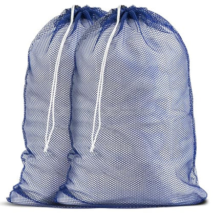 Handy Laundry Mesh Laundry Bags 2 Pack, XL 24x36 in, Heavy Duty Nylon - color: Blue