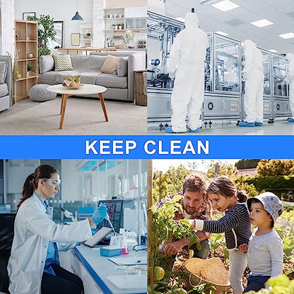 PATIKIL Waterproof Shoe Covers, 2 Pairs Water Resistant Rain Shoe Cover Washable Non Slip Boots Cover for Indoor Outdoor, Blue - color: Blue
