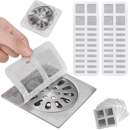 Disposable Shower Drain Hair Catcher Stickers 100 Pack Square - size: 100 Square Mesh