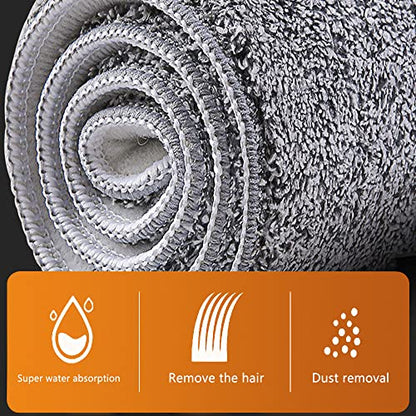 32 Inch Commercial Flat Microfiber Mop Pads Refill 6 Pack - color: 32 in Mop Pads