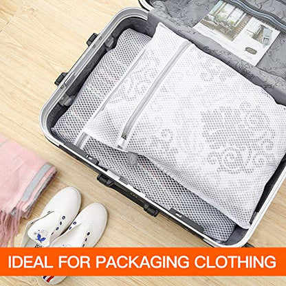 Kimmama Laundry Bag Mesh Wash Bags, Washing Machine Wash Bag, 3L - color: White, size: 3L(16x20")