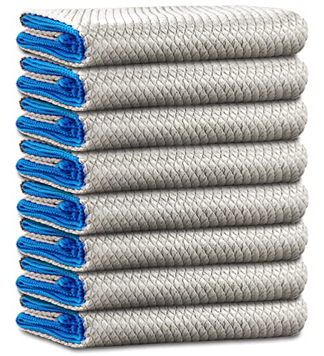 Ekedalen Microfiber Cleaning Cloth Lint Free Glass Polish, Light Grey - color: Light Grey