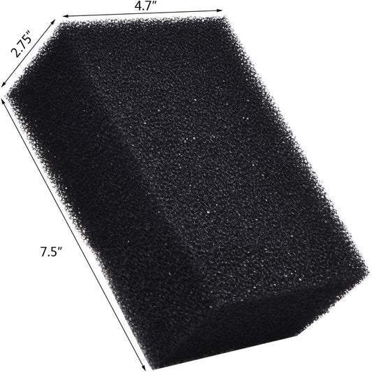ALEGI Filter Foam Sponges, Bio Sponge Filter Media Pad, 7.5" x 4.7" x 2.75" - size: 7.5" x 4.7" x 2.75"