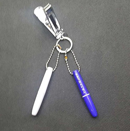 Dental travel tools Portable Double Travel Stain Plaque Remover & Dental Pick kit 2 Sets - color: blue white, size: 2 pair