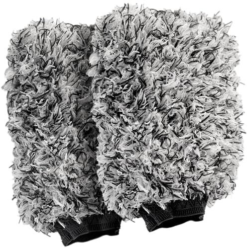 VIKING Microfiber Wash Mitts for Cars, 10 inch x 8 inch, 2 Pack